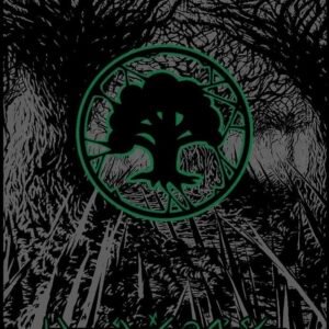 Forest (Phyrexian) - Full Art (Oil Slick Raised Foil)