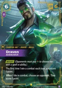 Draven - Audacious (Alternate Art) - Spiritforged (SPF)
