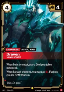 Draven - Vanquisher (Alternate Art) - Spiritforged (SPF)