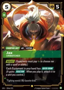 Jax - Unmatched (Alternate Art) - Spiritforged (SPF)