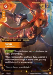 Sivir - Ambitious (Alternate Art) - Spiritforged (SPF)