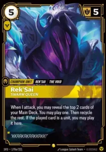 Rek'Sai - Swarm Queen (Alternate Art) - Spiritforged (SPF)
